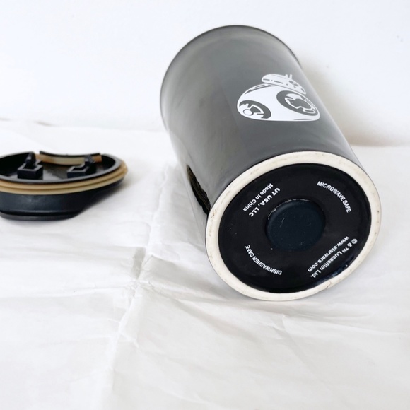 Tumbler Star Wars Black Ceramic Travel Coffee Mug/Cup BB-8 Droid EUC - Picture 5 of 5